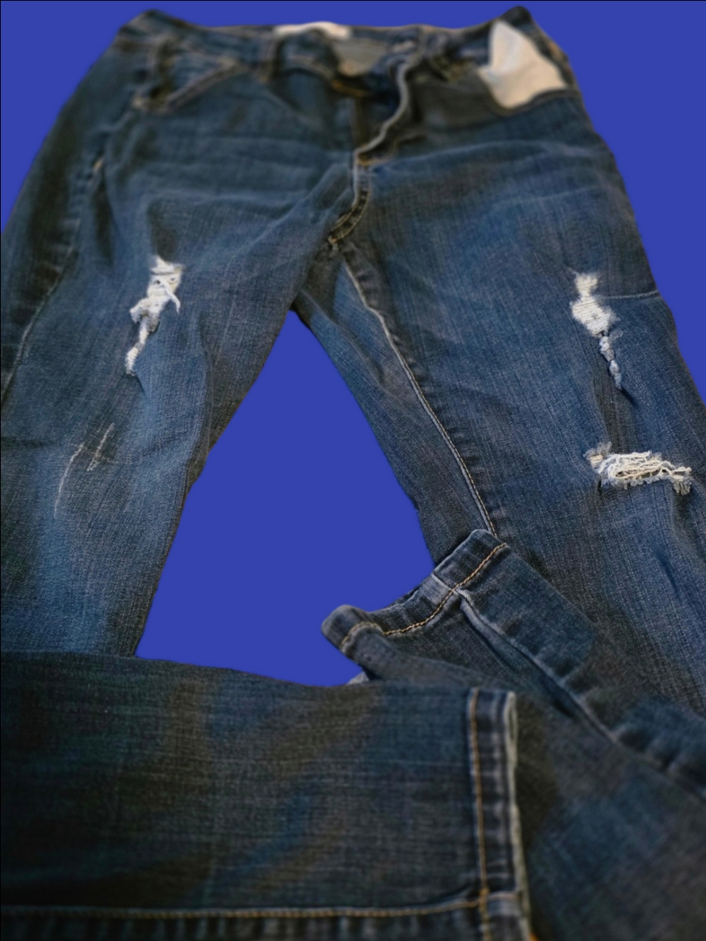 4/$25 Deal! Dark Blue Distressed Skinny Jeans